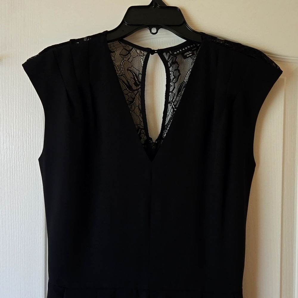 Metaphor Black Sleeveless Lace trim Jumpsuit
